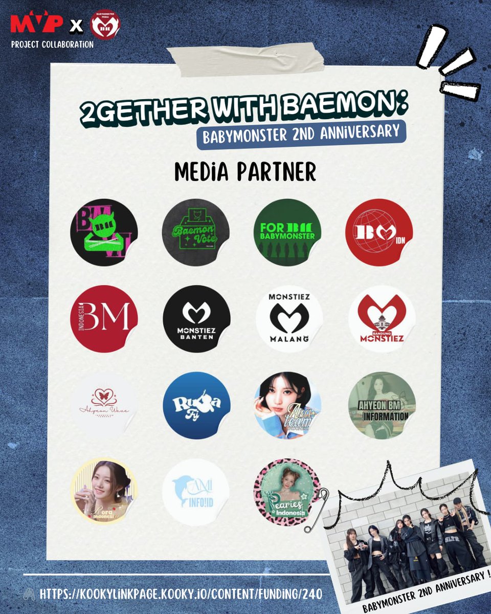 Annyeong, Monstiez~ 👋

We proudly present our BABYMONSTER 2nd Anniversary Project

✨ 2GETHER WITH BAEMON ✨
BABYMONSTER 2nd Anniversary Project café event in Seoul

App voting : KOOKY kookylinkpage.kooky.io/content/fundin…

Let’s celebrate BABYMONSTER’s 2nd Anniversary
🤟 2GETHER WITH BAEMON