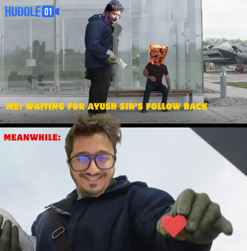 My daily routine 

Post about <a href="/huddle01com/">Huddle01</a> 
Wait for <a href="/ranjan3118/">Ayush Ranjan | Huddle01</a> sir’s follow back >
Get a like instead
Cry a little
Repeat

Grind is real >
but my notification tab keeps playing with my feelings 😂
<a href="/ranjan3118/">Ayush Ranjan | Huddle01</a>  gHUDL