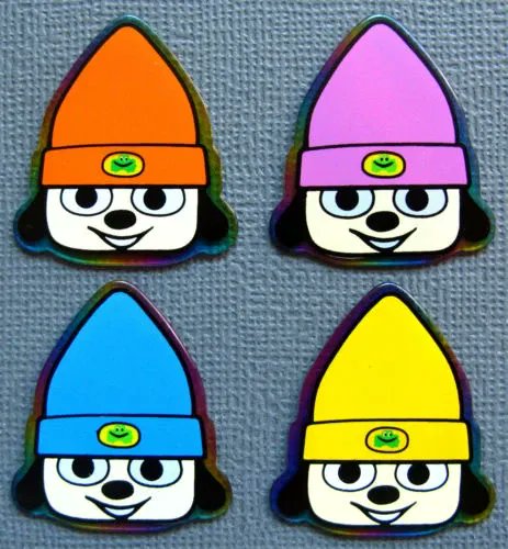 DailyLammy's tweet image. PaRappa the Rapper | Set of Four Guitar Picks