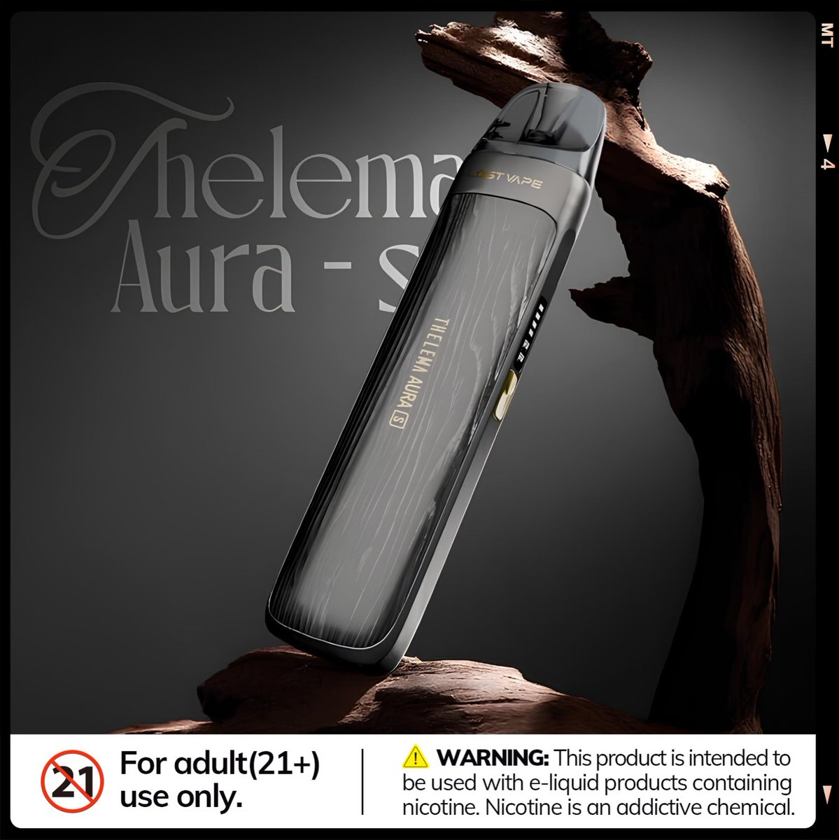 Thelema Aura S Wooden Black 🪵🖤
vapesourcing.uk/lost-vape-thel…
A seamless integration of a sleek, metallic-finish body and a refined textured panel. 😎

#vapesourcinguk #FreeShipping #newarrivals #lostvape #lostvapethelema #thelemaauras