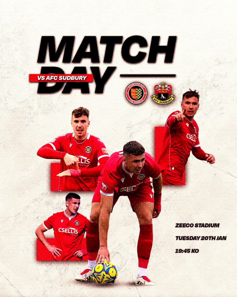 𝐌𝐀𝐓𝐂𝐇𝐃𝐀𝐘🚨

It's Matchday and it's a big one tonight at the Zeeco!

AFC Sudbury are in town for a survival clash in the Southern Premier League Central, your support tonight is massive.

Join us for a 19:45 kick off and get behind the lads!

#BackTheDannies
