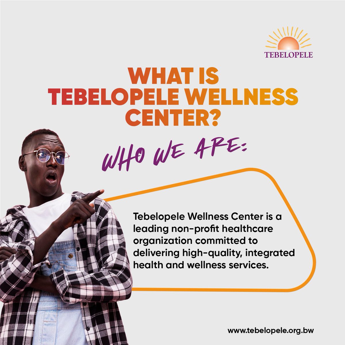 Ever wondered what Tebelopele Wellness Center does?

We’ve got you covered!

We are a leading non-profit healthcare organization delivering high-quality, integrated health &amp; wellness services for our communities.

Visit your nearest Tebelopele today! 

#TebelopeleForYou