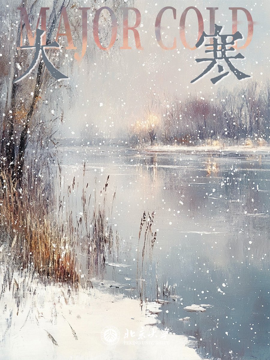 PKU1898's tweet photo. With #MajorCold here, the air turns biting cold under bright winter skies. Snow has passed, winter break has begun, and #PKUCampus settles into a calm, frozen pause.
#PKUCalendar #24SolarTerms https://t.co/T2b3HbOtBA