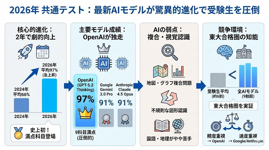 AI vs 共通テスト2026 要約】 ライフプロンプトと日経新聞が1月20日