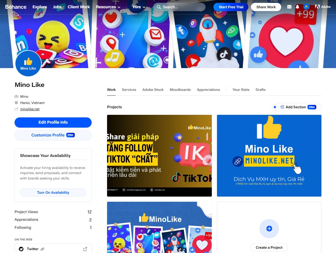 MinoLikevn's tweet image. Minolike mở Behance như một không gian riêng.
Chưa nhiều nội dung, nhưng sẽ cập nhật dần.
Rất vui nếu bạn theo dõi từ sớm.
behance.net/minolike1
#MinolikeDesign #BehanceProfile #FollowSupport