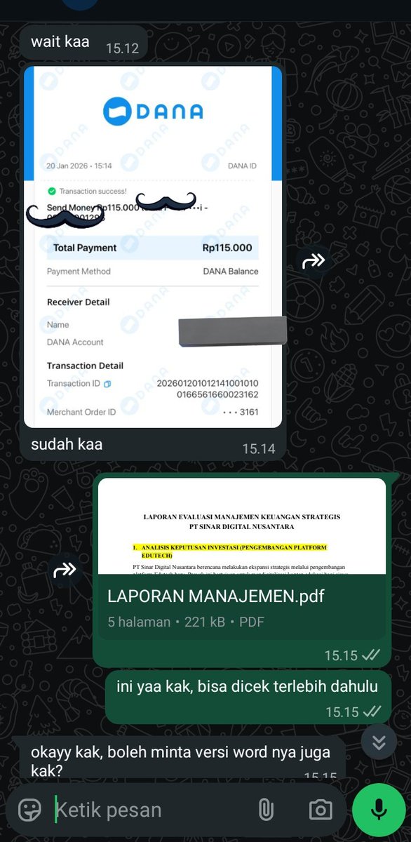 studywint's tweet image. 🚨OPEN JOKI ALERT🚨
Deadline tugas bikin pusing?🤯 Serahin aja ke ahlinya!
✅ Akuntansi&amp;amp;Perpajakan
✅ Siklus Akuntansi 
✅ Tugas&amp;amp;Pengetikan, Perapihan 
✅ PPT, sertifikat, portofolio
✅ Edit foto &amp;amp; video

💸 Mulai dari 2k
📩 wa.me/628979001296

#openjoki #jokitugas #zonauang