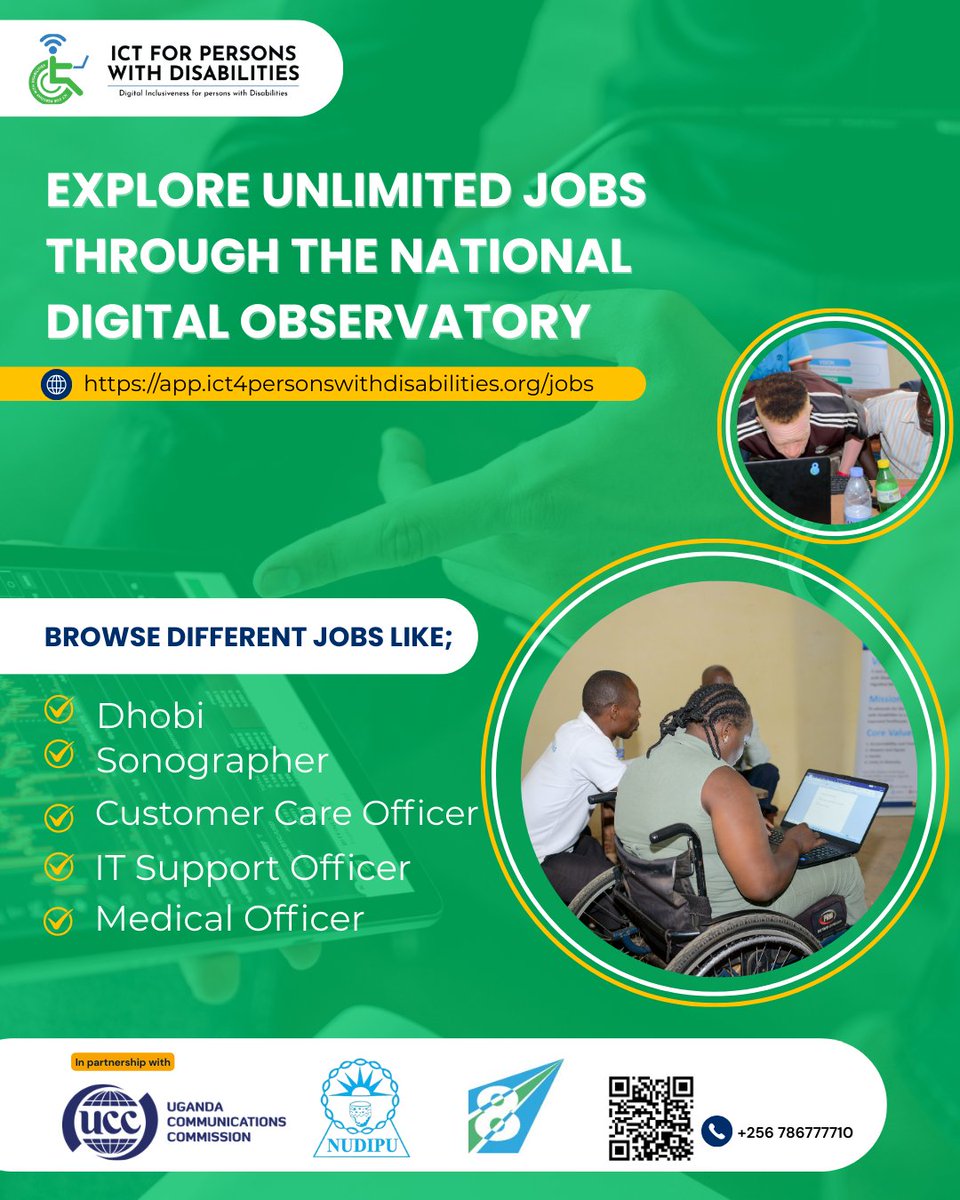 Begin 2026 by Discovering Endless Career Possibilities on the National Digital Observatory.👉app.ict4personswithdisabilities.org/jobs . <a href="/UCC_Official/">UCC</a> <a href="/NUDIPU/">NUDIPU</a> <a href="/8TechConsults/">Eight Tech Consults Ltd</a>