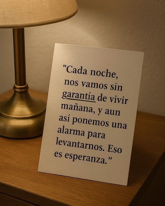 Que la esperanza nunca decaiga.