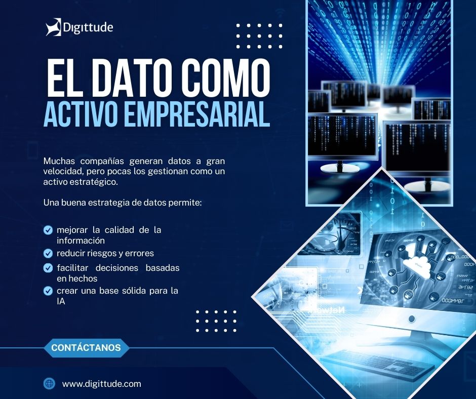 Muchas compañías generan datos a gran velocidad, pero pocas los gestionan como un activo estratégico.
Una buena estrategia de datos permite:
• mejorar la calidad de la información
• reducir riesgos 
• facilitar decisiones basadas en hechos
• crear una base sólida para la IA