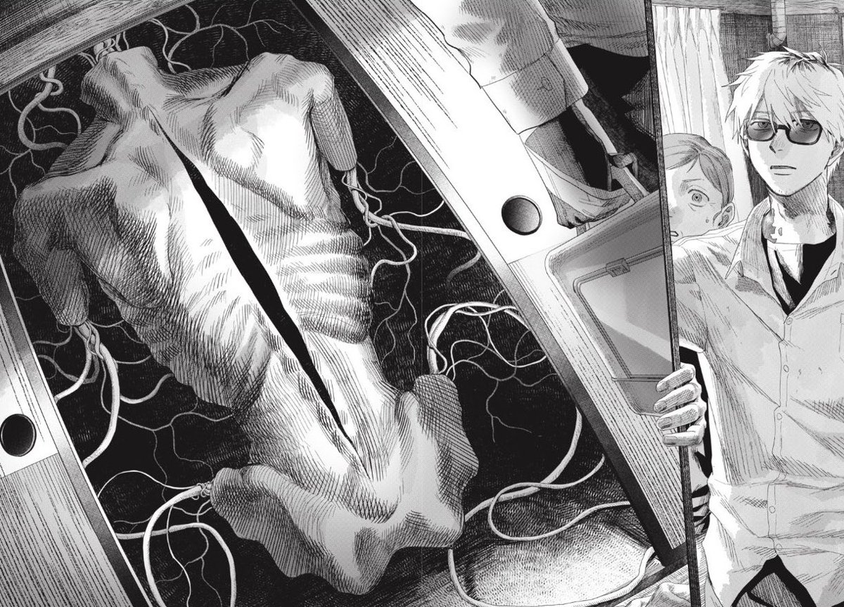 ILoveUAllSo2's tweet photo. #TSHD43.2 Spoilers
Oh my god, this entire Manga panel is gorgeous!! Man I love Mokumokuren's art! The horror in this chapter and Manga is sooo well done!! I'm so curious to see how Rie and Tanaka close the Hole together! I love seeing this mother/son team up!! https://t.co/WdEf94FQ4O