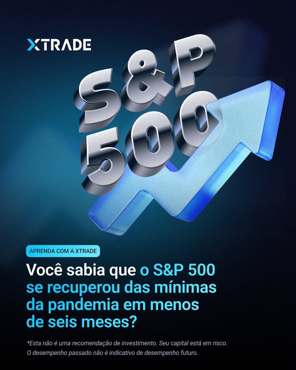Após o colapso de 2020, estímulos massivos e crescimento tecnológico levaram o índice a máximas históricas no final de 2020.

Um testemunho de quão rápido o sentimento e a liquidez podem mudar os mercados.

Siga-nos para mais informações.

#xtrade #onlinetrading #multiassetbroker