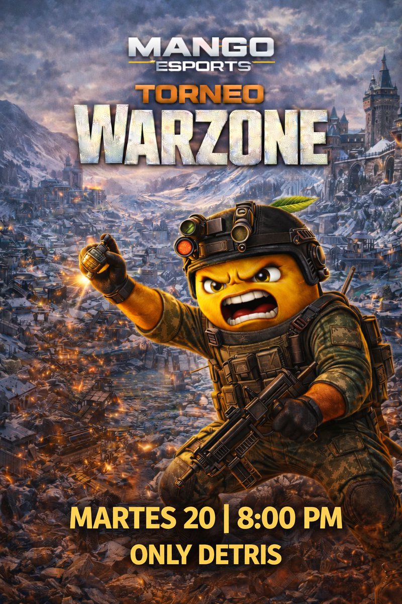 Custom x @MangoESPORT1🥭

 🏝️Havens
🏆Only Detris

🧑‍🤝‍🧑17 Teams 
💵17 x Team
🔥MP 120

📅Martes 20
🕰️8:00 pm CDMX / 9:00 pm Est