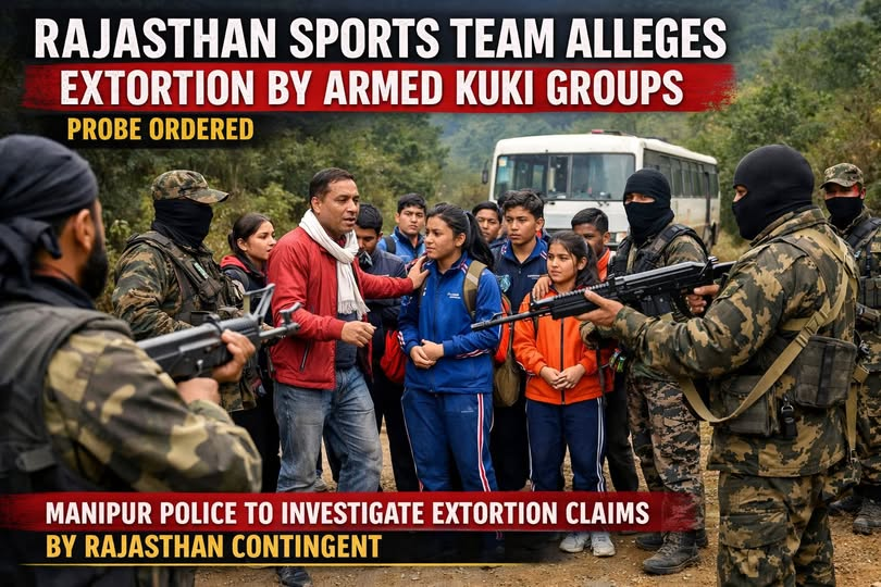 Alarming allegations from the 69th National School Games.
A Rajasthan school sports team claims extortion at gunpoint while travelling to Imphal. An enquiry has been ordered.
Children and sports must never be threatened.
Truth, safety &amp; accountability matter.
<a href="/TruthManipurEma/">Truth Manipur</a>