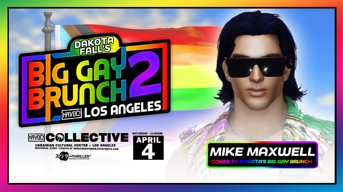 HavocPro2k's tweet image. *DAKOTA FALL'S BGB LA UPDATE*

The first 4 talents have been signed to compete at Dakota Fall's Big Gay Brunch in Los Angeles!

MIKE "MAGNUM" MAXWELL
KID MILLION
BROOK WILSON
KODI MOON

Tickets are On Sale NOW:
DakotaBGB26.eventbrite.com

Saturday, April 4th - 11AM
The UCC Los…