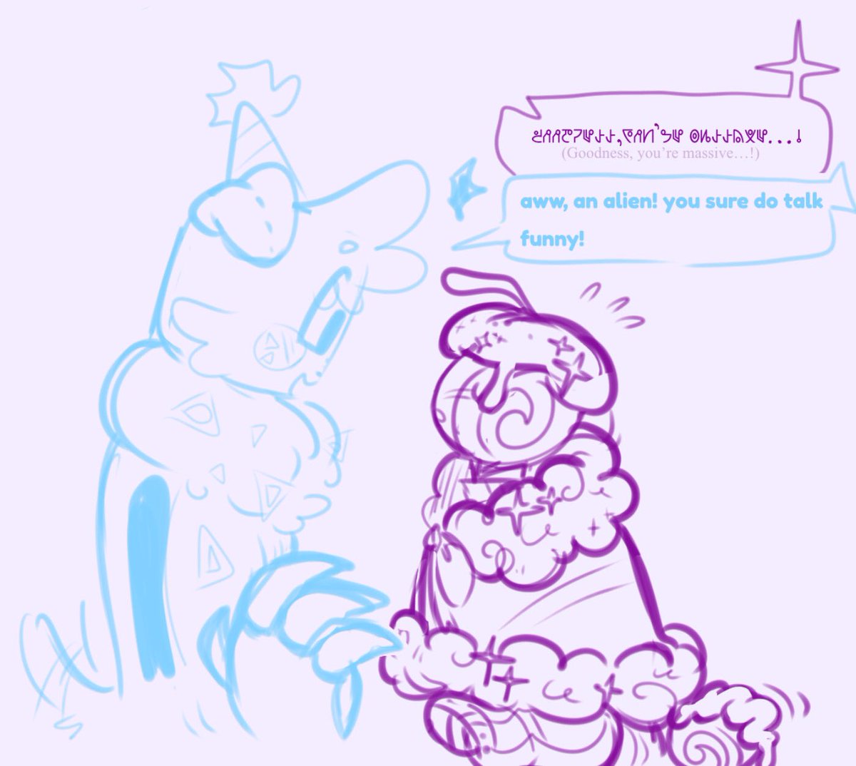 iwas wondering abt these two’s skins together since I’ve never seen them paired/drawn together before and their color pallets aren’t that different ,,