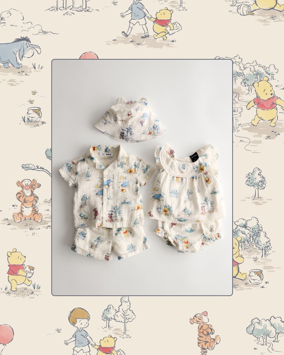 GapKids_JP's tweet photo. まとうたびに、物語が始まる。​
プーさんと仲間たちの冒険を描いた手描きイラスト。​
ふわりとしたコットンに、やさしいディテールを散りばめて。​

詳しくはこちら：
https://t.co/17UG7q33xR

©Disney.
#WinniethePooh #babyGap https://t.co/X8ZU13yPXk