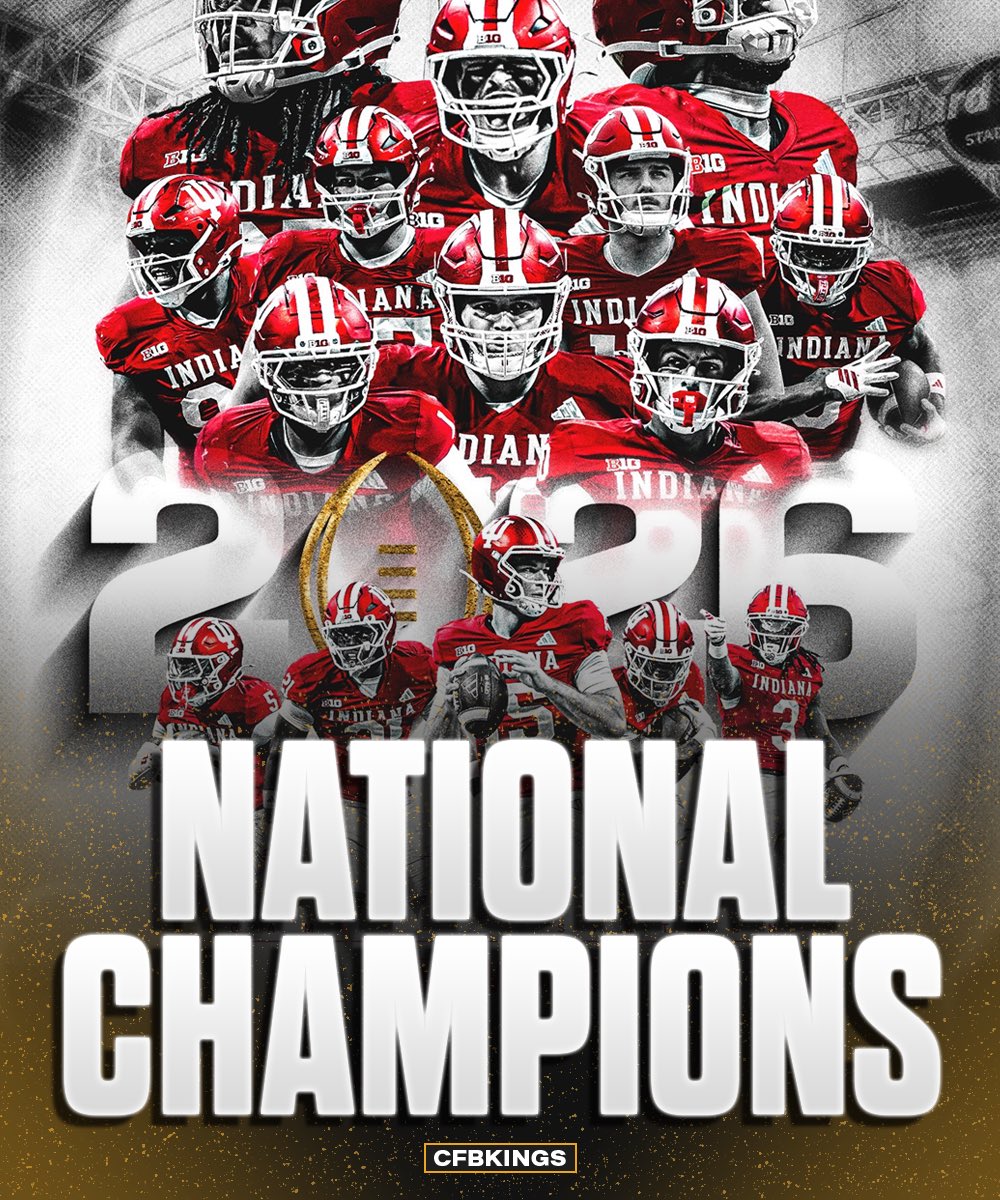 CFBKings's tweet photo. THE INDIANA HOOSIERS ARE YOUR NATIONAL CHAMPIONS 🏆 https://t.co/cHfx6brBpM