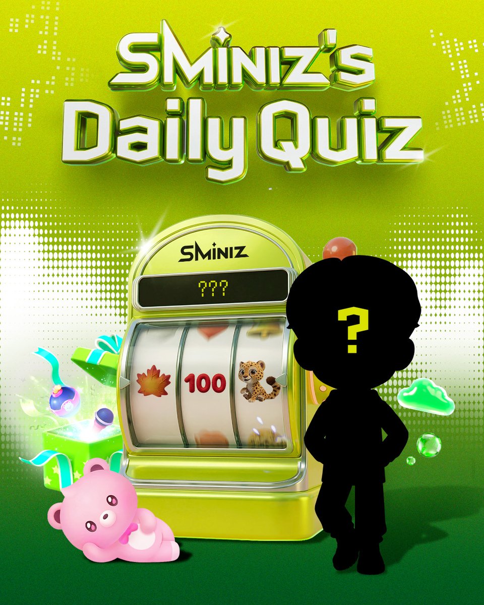 SMiniz_gb's tweet image. Bias SMiniz's Daily Quiz Time [DAY 2] 𖤐˒˒
Who is the star of today's SMiniz quiz?

Look at the three symbols in the Daily Quiz Machine
and leave a reply in this post with your answer ⁺⊹ ﾟ.⋆

 ➊ MAPLE
 ➋ 100
 ➌ Baby Cheetah