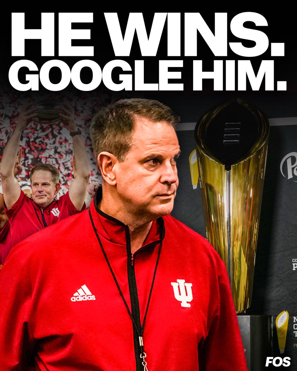 Curt Cignetti inherited Indiana—the losingest team in college football history—and made the Hoosiers a winner.

Just like he did at every school before. 

Now, he’s a national champion. Google him.