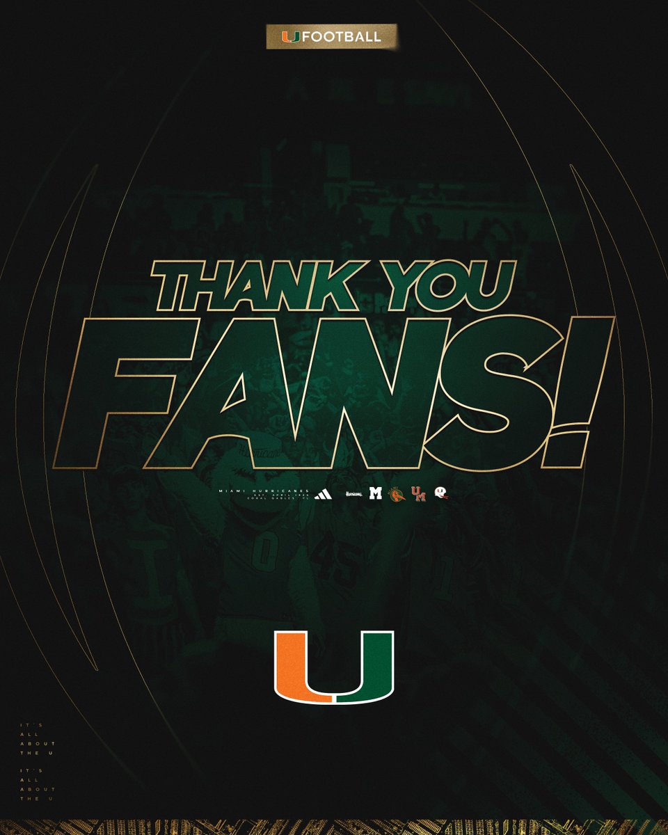 CanesFootball's tweet image. Thank you Canes Family for your incredible support during this season. 

FINAL: Indiana 27, Miami 21