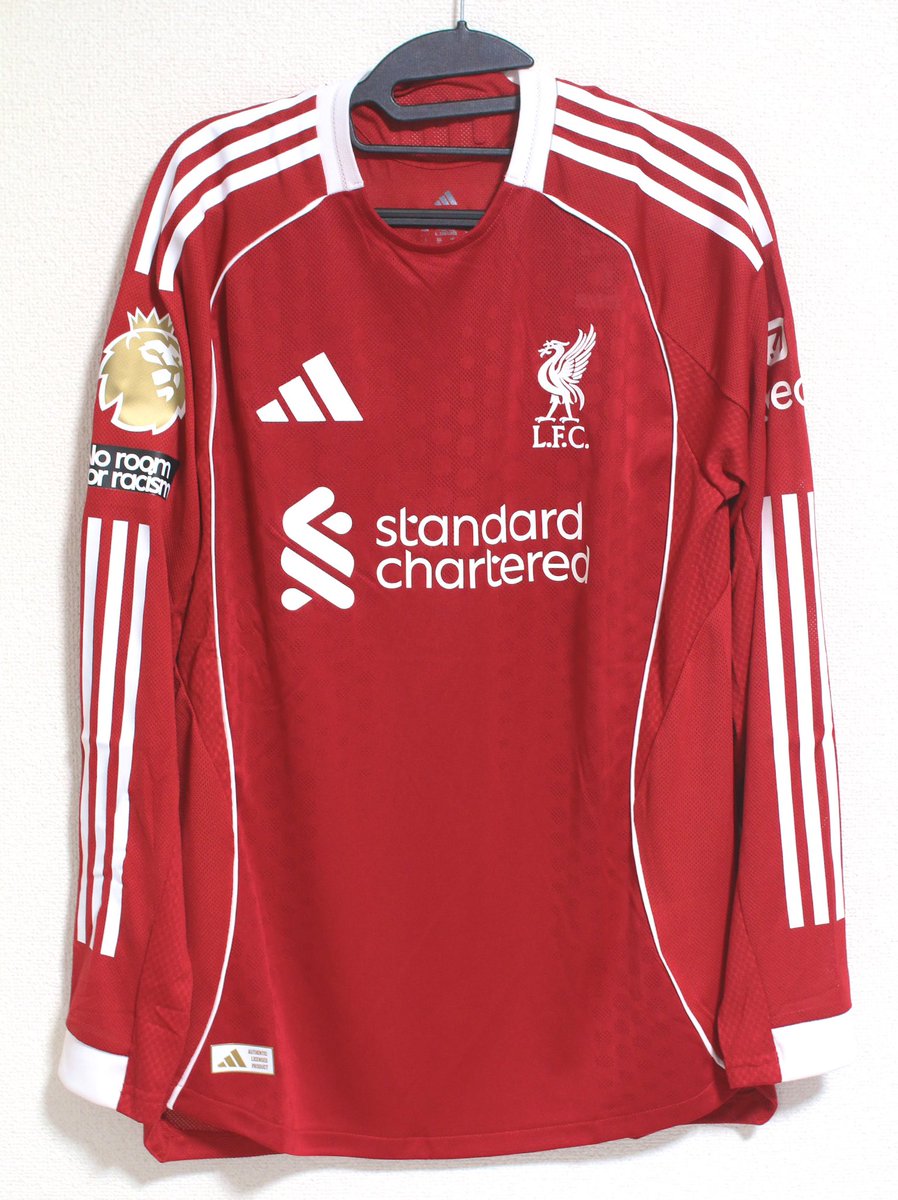 ヴィルツ選手 リバプールオーセンティック長袖。リバプールがNIKEから