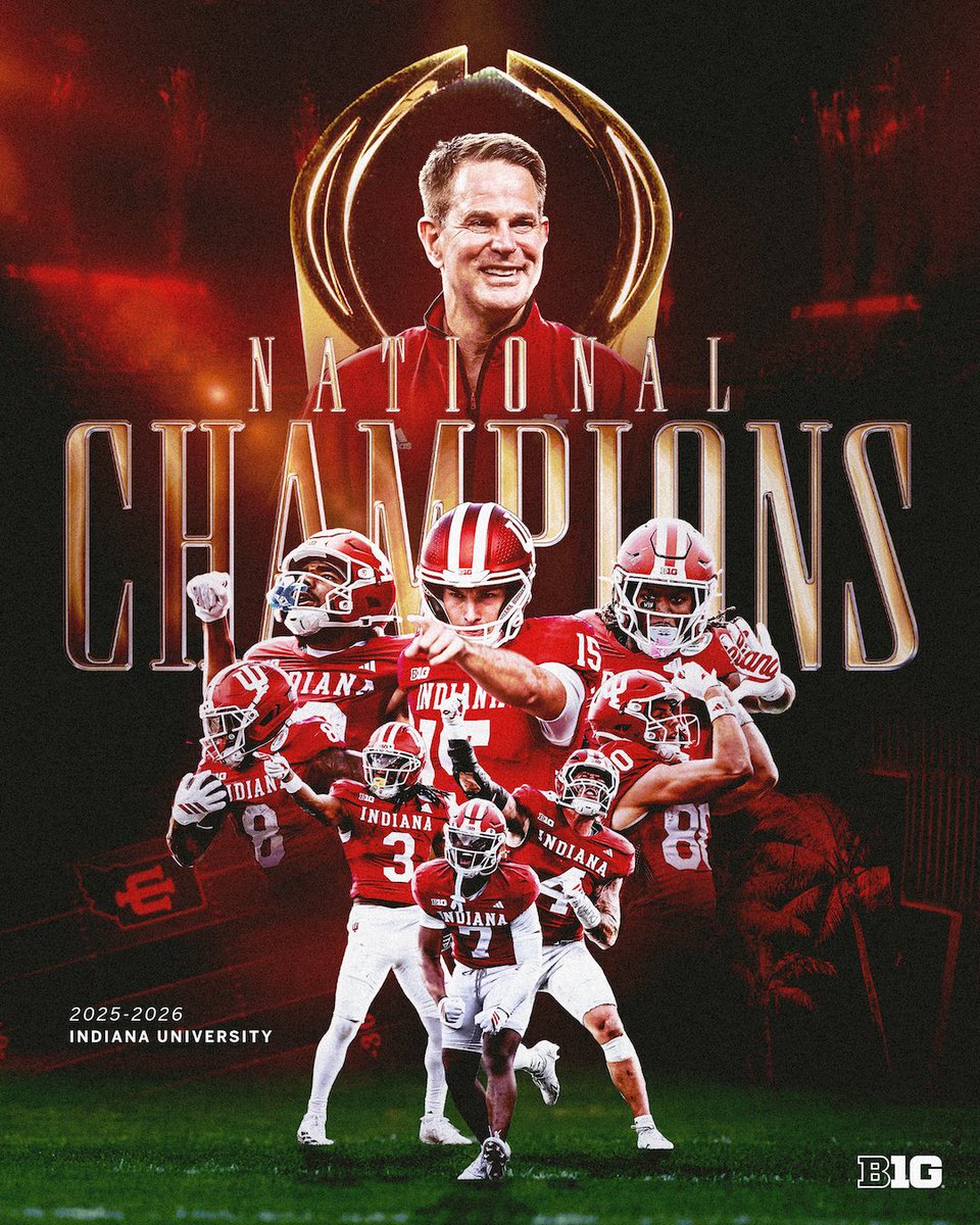 bigten's tweet image. 🏆 History for the Hoosiers 🏆

@IndianaFootball has its first national title!