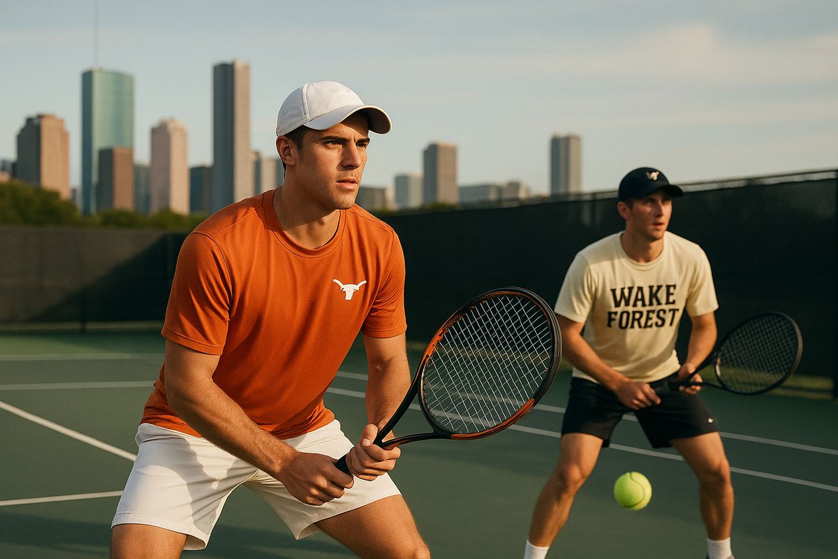 RealHoustonCom's tweet image. The No. 2 Longhorns gear up for a massive early-season test as they face No. 1 Wake Forest. A chance to make a national statement. Read more: #UniversityOfTexas #HoustonCom #TexasSports #CollegeTennis
 houston.com/texas-mens-ten…