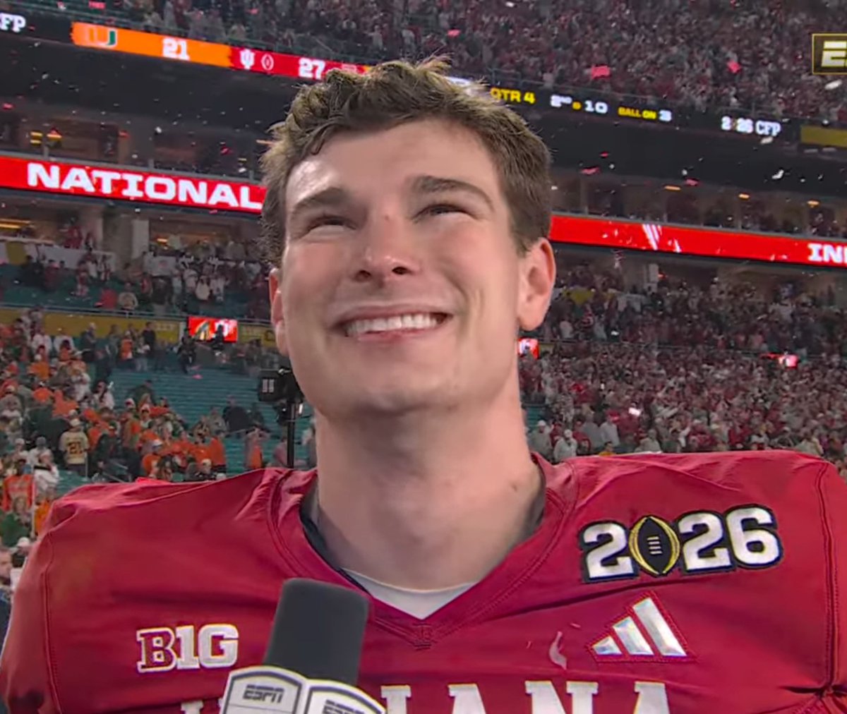 Fernando Mendoza's journey:

🔥 Born and raised a Hurricane fan
🔥 Three-star recruit, no offer from Miami
🔥 Played at Cal for two seasons
🔥 Transferred to Indiana and went 16-0

Won the natty in his hometown.
Against a team that didn't want him.