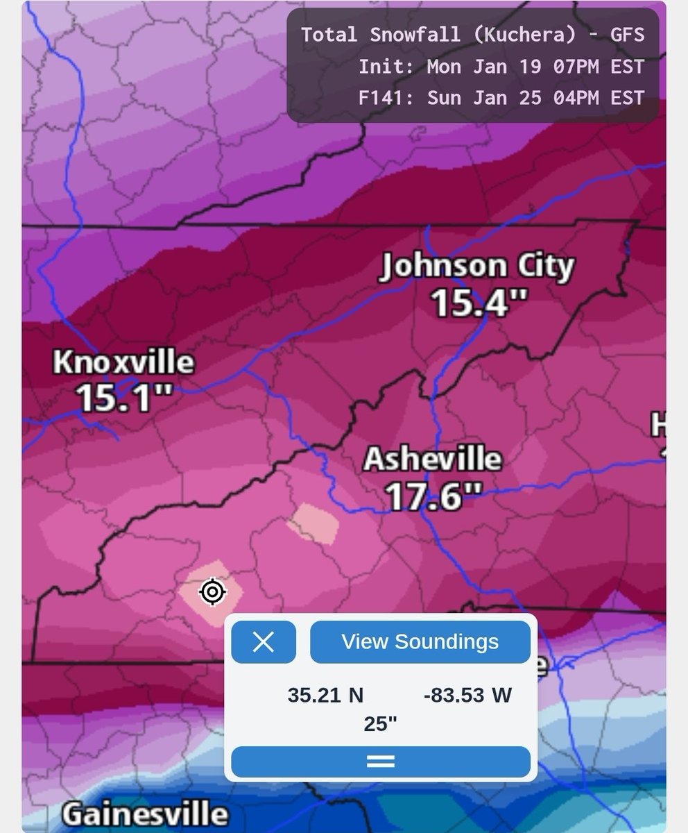 JoshGriffithWX's tweet photo. GFS with a hall of fame run.
#notaforecast 😂
But goodness. https://t.co/pCIZZ7MJHc
