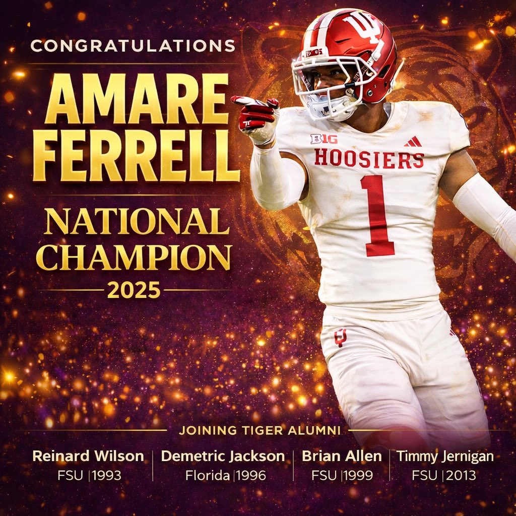 CHSTigerPride_'s tweet photo. From Lake City to the national stage.

Amare Ferrell — National Champion.

Another Columbia Tiger reaching the highest level and joining a legacy built over decades. We’re proud of the work, the sacrifice, and the standard that continues to be set.

🐅 ONE PRIDE

#TigerAlumni #NationalChampion #ItAintOurFault #ZooLife