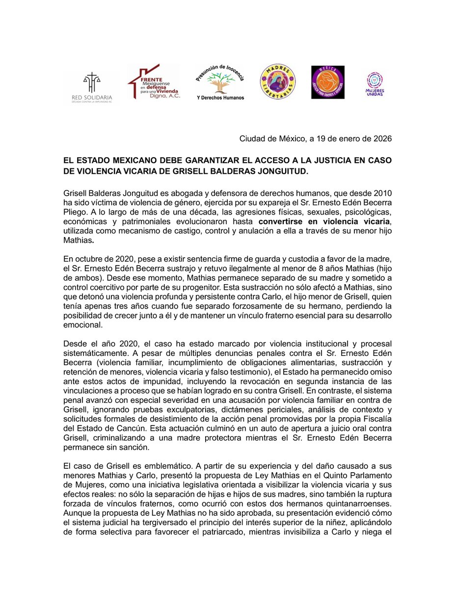 Red Solidaria Década Contra la Impunidad AC tweet media