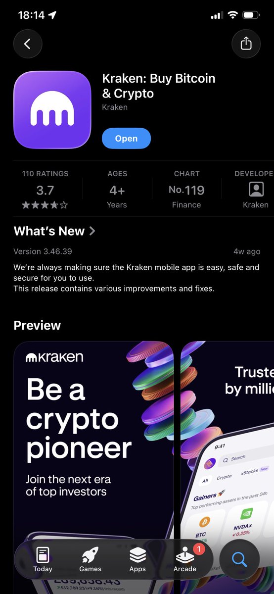 <a href="/krakenfx/">Kraken</a> 
Nigerians, please desist from using this app. They can not run a promotion that at first includes Nigerians and after the promotion disallow same Nigerians from the reward, this is very crazy and should not be encouraged 
Persons lost to gas fees
#kraken