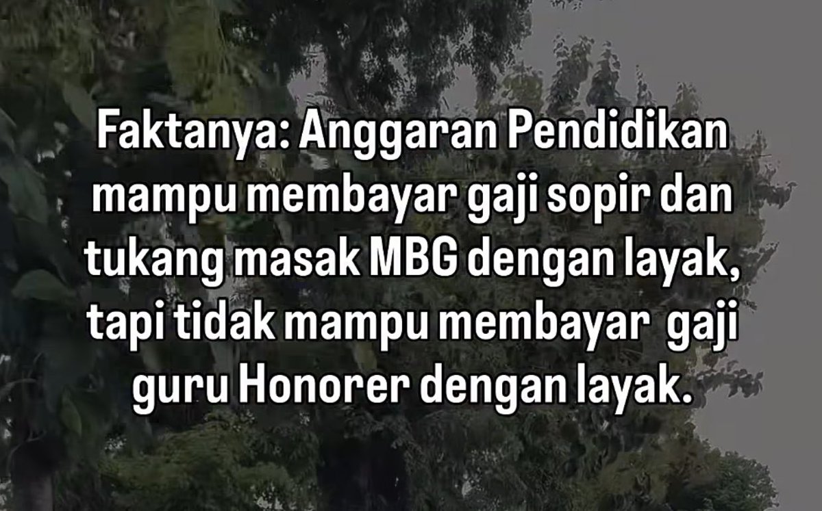<a href="/tanyarlfes/">Tanyarlfes</a> aku bukan guru aja sakit hati sama berita ini 💔
kakaku guru honorer dengan gaji 2,3jt/3bulan 😭💔
semudah itu petugas mbg jadi pppk, tapi guru honorer dipersulit langkahnya 
banyak yang lebih bermanfaat dibanding mbg ternak buzzernya ini 💔