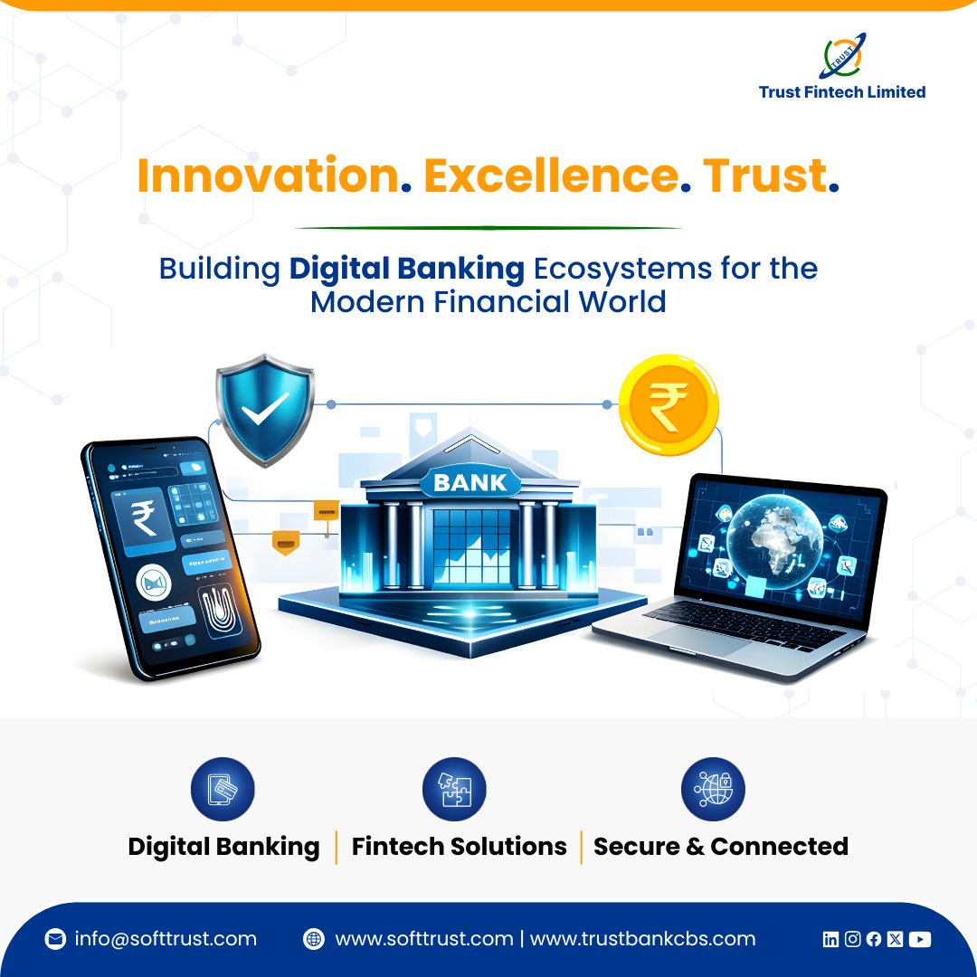 Trust_Fintech's tweet photo. The future of banking is digital, secure, and connected.
Weβre building ecosystems that help financial institutions scale with confidence.
#FutureOfBanking #FintechIndia #SecureFinance https://t.co/GAaLsYz5ov