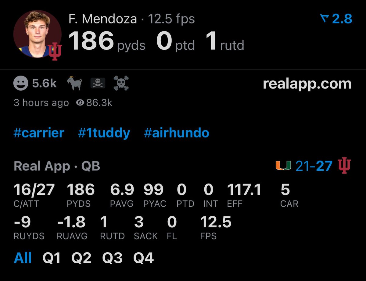 realapp's tweet image. Fernando Mendoza is the 10th QB ever to win the Heisman &amp;amp; the National Championship.