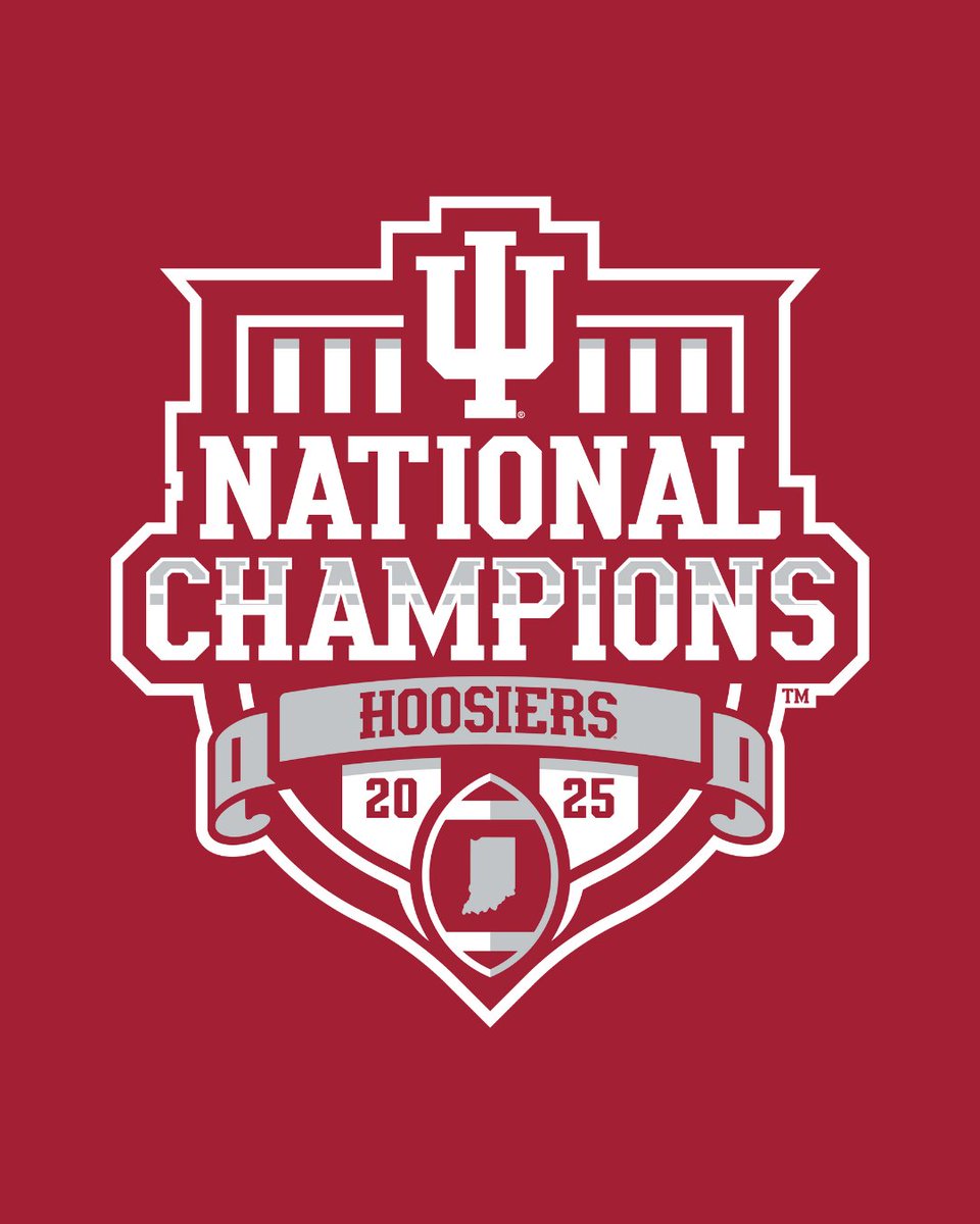 National Champions.

Congratulations to <a href="/IndianaFootball/">Indiana Football</a> <a href="/IUHoosiers/">Indiana Hoosiers</a> on winning the CFP National Championship. A historic moment for Hoosier Nation.

#GoHoosiers #NationalChampions #CFP #CollegeFootball