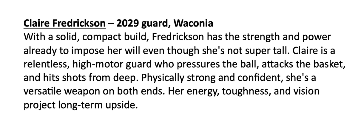 Claire Fredrickson tweet media