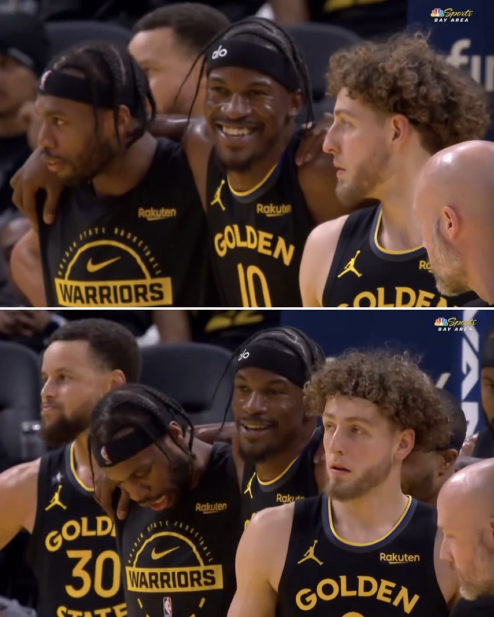 TheWarriorsTalk's tweet image. Jimmy a savage. Can barely walk and still got a smile on his face. Man i’m praying this isn’t as bad as it looks 🙏