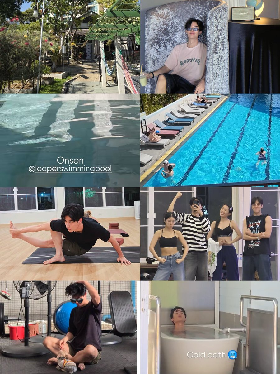 tayniverse_new's tweet image. พี่เตกลับบ้านที่เชียงใหม่เเล้วเหมือนได้ไปโน่นไปนี่มาเยอะมาก คำว่าบ้านของเราไม่เท่ากันจริงๆ เพราะของพี่เตคือ บ้านนนนนนนนนนนนนนนนน 🛖 5555555555 บ้านที่มีคาเฟ่ มีสระว่ายน้ำ มีออนเซ็น มีพิลาทิส โยคะ ฟิตเนส ครบ สมฐาองค์ชายอินทราช 🙀