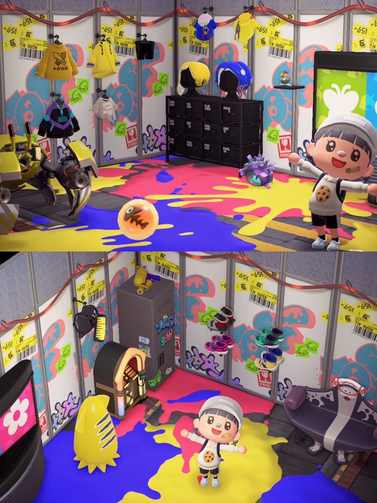 2Fがスプラ部屋になった！！
こんなにたくさん、ありがとう😭✨
💙大天使もふもふ(<a href="/mofu_mori/">もふ</a>)💛
#あつまれどうぶつの森