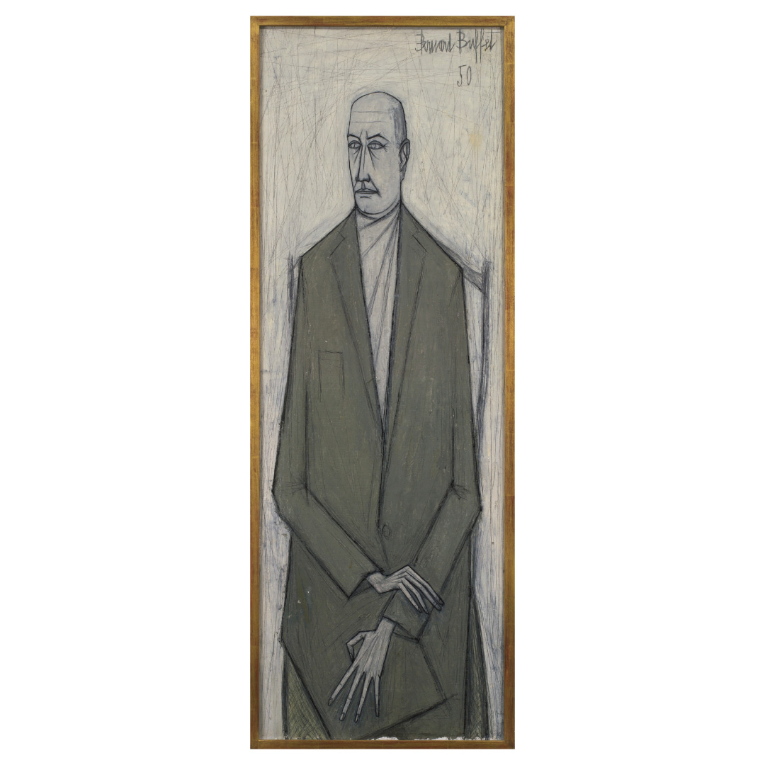 ベルナール・ビュフェ
レシオ氏の肖像
油彩・カンヴァス、1950

アーティストの目は何をみていたか
ビュフェ、エコール・ド・パリ、そして現代アートへ

Bernard Buffet,
Portrait de Monsieur Recio,
oil on canvas, 1950

What the Artist’s Eye Sees
Buffet, École de Paris, and Contemporary Art