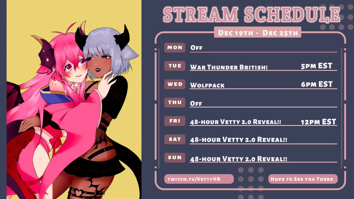 ITS THE BIG WEEK!! NEW VETTY MODEL REVEAL THIS FRIDAY AT 12PM EST!!! I hope to see you there <3