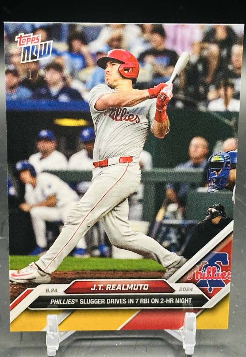 oryno4's tweet image. Anyone out there happen to have the /5 or /10 to go with my 1/1 J.T. Realmuto 2024 Topps Now #524?
