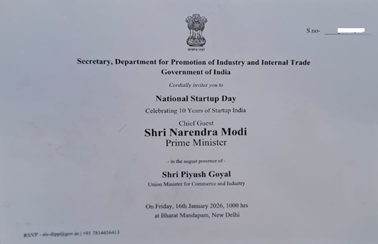 SubhenduDiary's tweet photo. Humbled to get #invite for Startup India 10 year birthday celebration along with #PM🙏

The #pace, the #ambition, and the #results speak for themselves🇮🇳🚀

Still tip of the iceberg...  the ecosystem should be nurtured to increase the #RiskAppetite 

@startupindia @investindia https://t.co/up6SvL0UAR