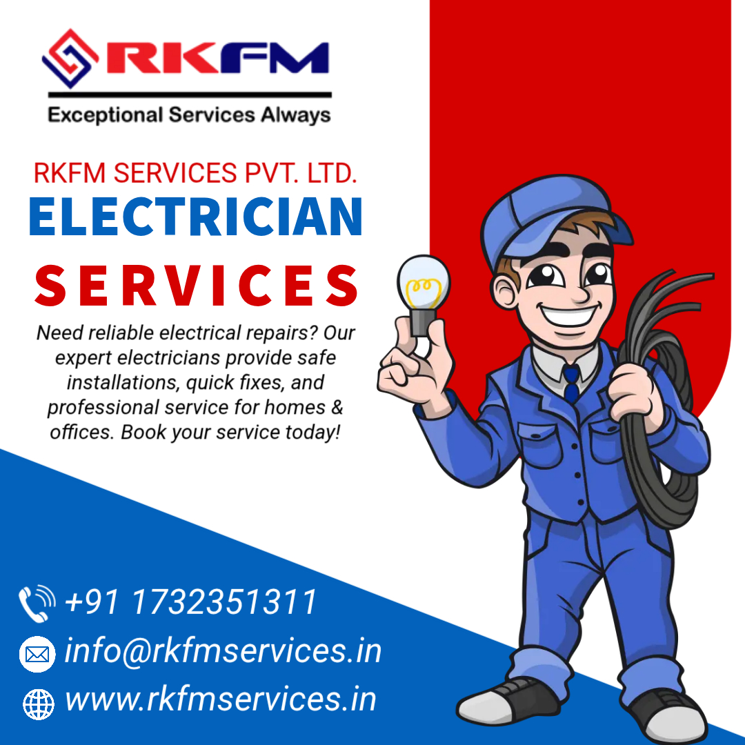 rkfmservices's tweet image. Need reliable electrical repairs? Our expert electricians provide safe installations, quick fixes, and professional service for homes &amp;amp; offices. Book your service today! #ElectricianServices #ElectricalRepair #SafeInstallation #ExpertElectrician #HomeServices #OfficeMaintenance