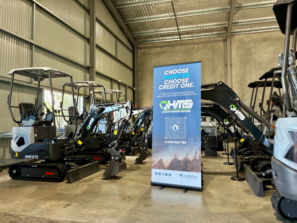 creditonegroup's tweet photo. 🚜 Check out these Excavators &amp; Mini Loaders – Ready to Work 💪
Compact, powerful machines built for any job site.

💡 Finance available through Credit One – choose smarter and get working sooner 🚀

📍 Visit QLD Heavy Machinery Solutions https://t.co/A90kWYrXWd