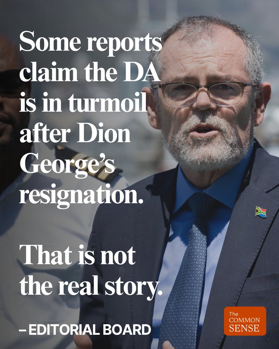 CommonSense_ZA's tweet image. Dion George's resignation being framed as DA infighting and panic. But it may be much simpler than that. The DA says he resigned before a formal process could test serious allegations, which means the big questions never got properly answered.

There were also significant…