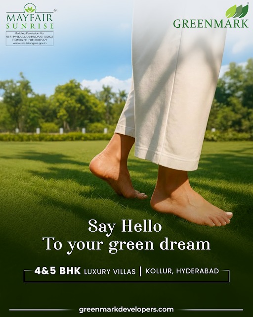 greenmarkhyd's tweet photo. Say hello to your green dream at GreenMark! Surround yourself with nature's calm and breathe in the serenity.
Find your happy place, in a home that feels like home.
Visit https://t.co/IHe8mD92gn
for more!
#GreenmarkDevelopers #mayfairsunrise #villas #kollur #hyderabad https://t.co/Oukcnl8OVE