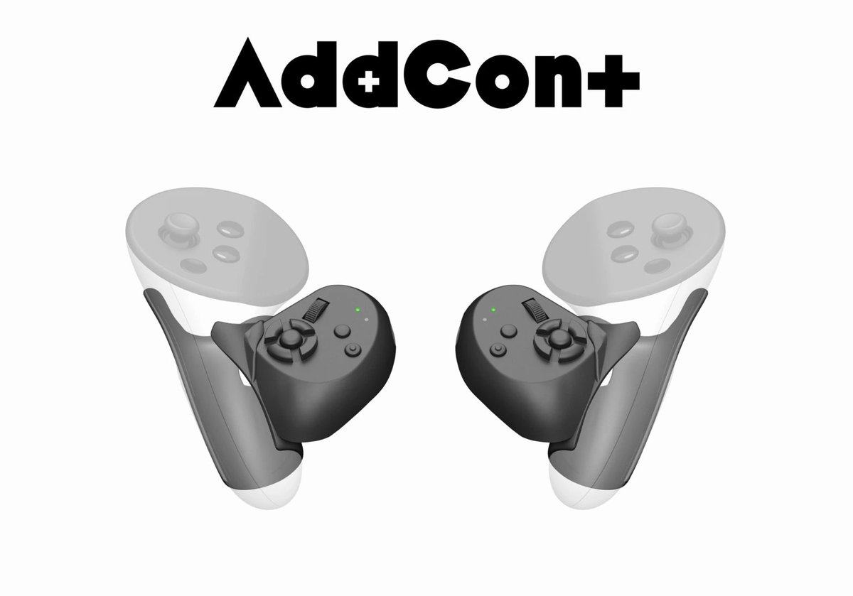 Shiftallから2万円以内で買える指トラッキング新デバイス「AddCon+」が登場。発売は2026年3月頃。
metacul-frontier.com/?p=30699

Meta Quest 3/3S/Proコントローラーに、トラッキングデバイスと拡張ボタンを追加する。