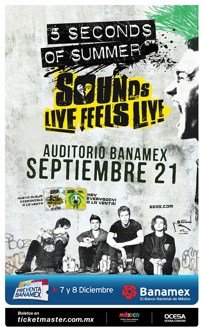 5SOSMexico's tweet photo. Este año se cumplen 10 AÑOS del Sounds Live Feels Live Mexico 🥹 https://t.co/PkCJTOFKdC